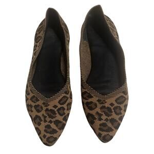 MIA Leopard Pointed Flats Women's Size 8 Washable Brown Black Animal Casual